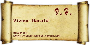 Vizner Harald névjegykártya